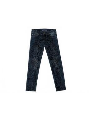 Jacob Cohën PW Jocelyn Slim Velvet Paisley Jeans W27 Blue Italy | NWOT